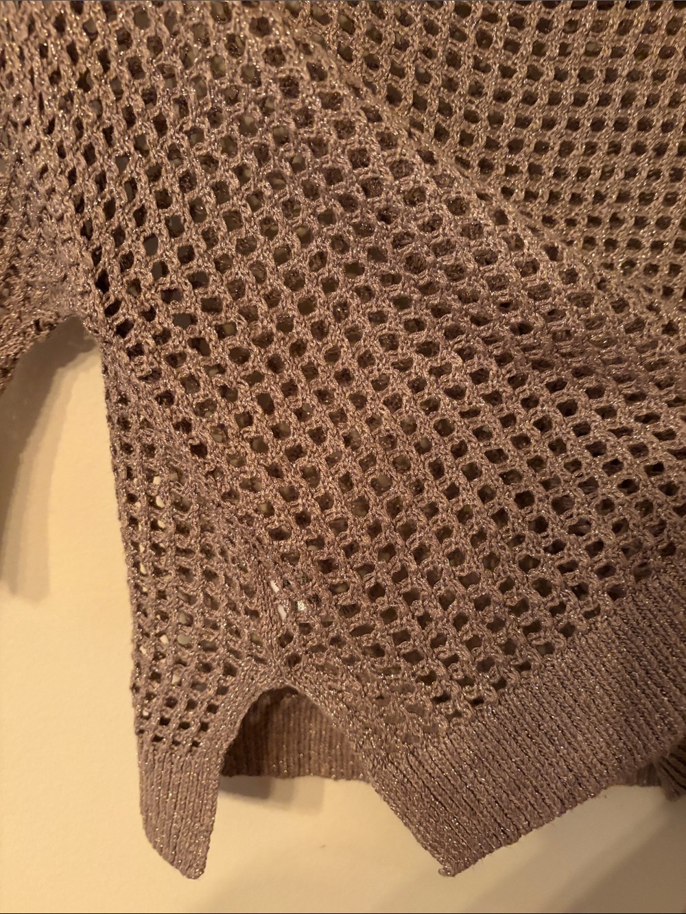 EXPRESS Open Knit Metallic Sweater ✨ Like New - Picture 6 of 7